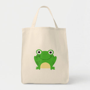 Frog Frogs Amphibian Green Cute Cartoon Animal Tote Bag