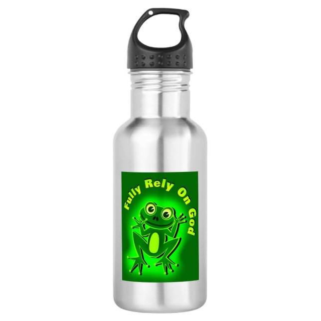 FROG Fully Rely on God 710 Ml Water Bottle (Front)