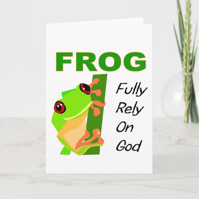 FROG, Fully rely on God Card (Front)