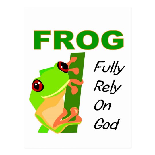 FROG, Fully rely on God Postcard