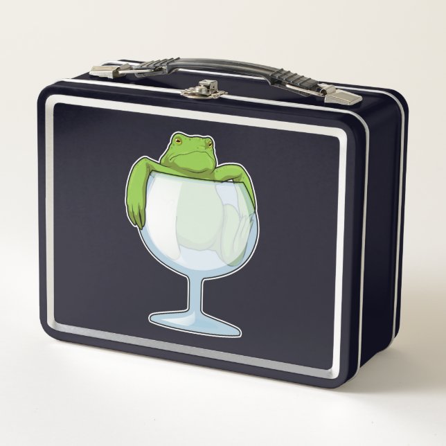 Frog Glass Metal Lunch Box (Front)