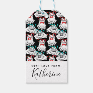 Frog Glasses Pattern   Add Your Name Gift Tags