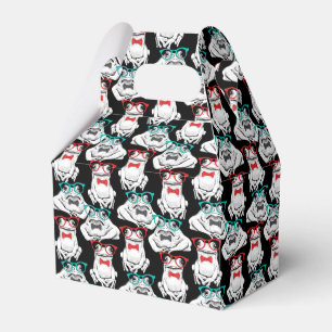 Frog Glasses Pattern Favor Box