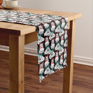 Frog Glasses Pattern Short Table Runner