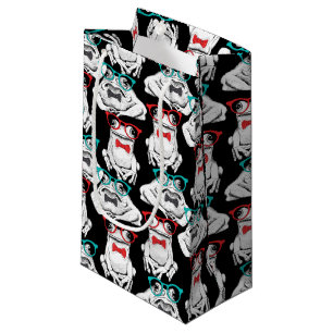 Frog Glasses Pattern Small Gift Bag