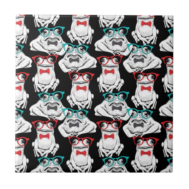 Frog Glasses Pattern Tile (Front)