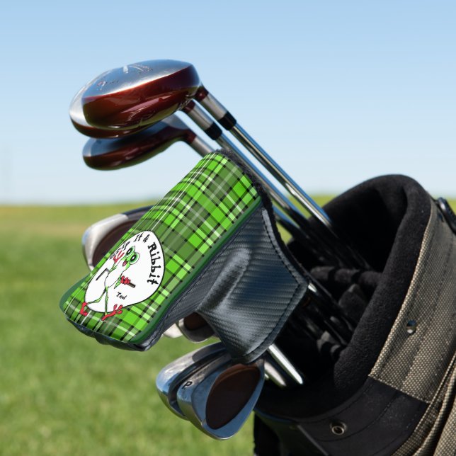 Frog Golfing Grip It and Ribbit Funny Personalized Golf Head Cover (In Situ)
