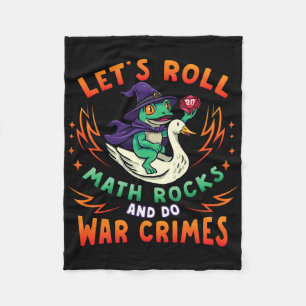 Frog Goose Meme Lets Roll Math Rocks Do War Crimes Fleece Blanket
