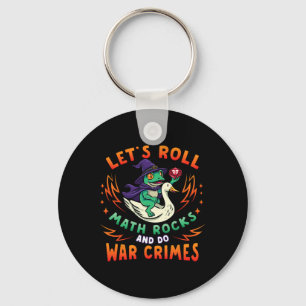 Frog Goose Meme Lets Roll Math Rocks Do War Crimes Keychain