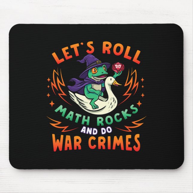 Frog Goose Meme Lets Roll Math Rocks Do War Crimes Mouse Pad (Front)