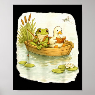 Frog goose pastoral fishing scene fathers day 2026 poster