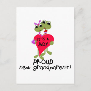 Frog Grandparent of Boy Tshirts and Gifts Postcard