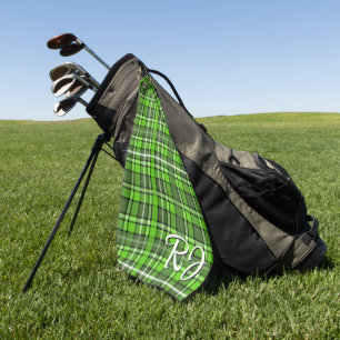 Frog Green Plaid - Many Shades of Green Golf Towel