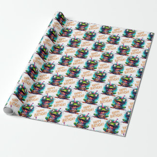Frog Happy Birthday Gift Wrapping Paper Roll