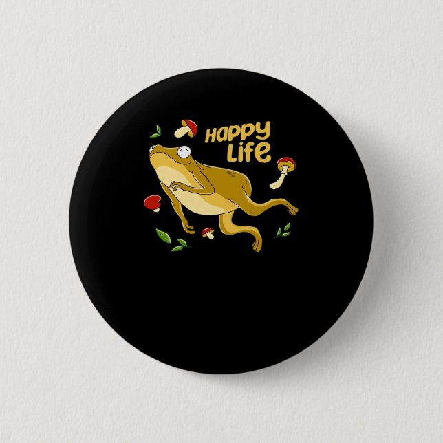Frog Happy  Essential 2 Inch Round Button (Front)