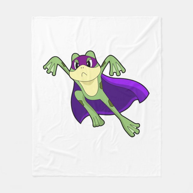 Frog Hero Fleece Blanket (Front)