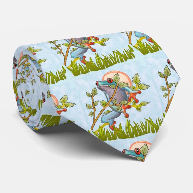 Frog Hiding  Tie (Rolled)