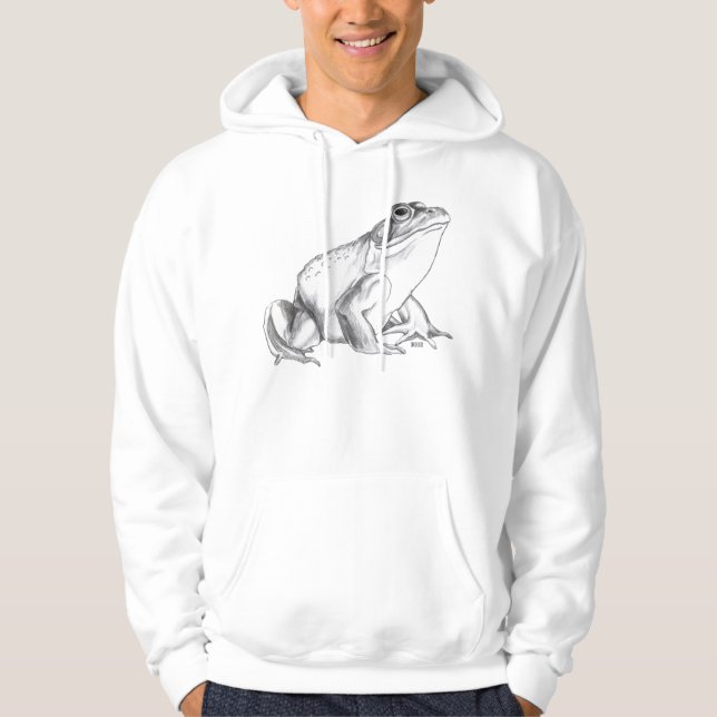 Frog Hoodie Bullfrog Art Shirt Cool Frog Hoodie (Front)