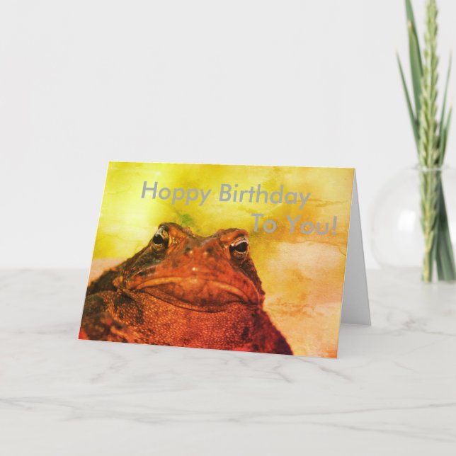 Frog "Hoppy" Birthday to You Card (Front)