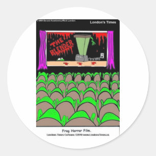Frog Horror Film Funny Tees Mugs Cards More Classic Round Sticker