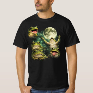Frog Howling At The Moon Vintage Frog Moon T-Shirt