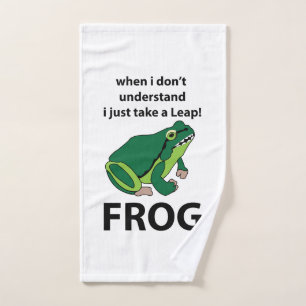 Frog  I Just Take A Leap Frog Hand Towel