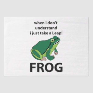Frog  I Just Take A Leap Frog Tissue Paper