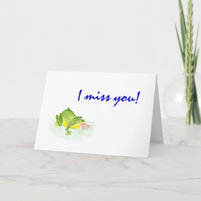 Frog 'I Miss You!' card (Front)