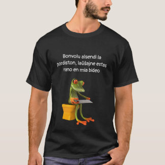 Frog in a Bidet, Dark Shirt
