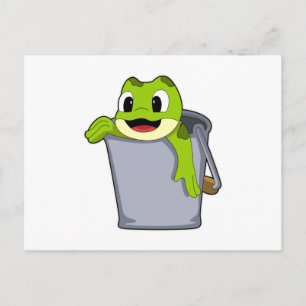 Frog in Bucket Postcard