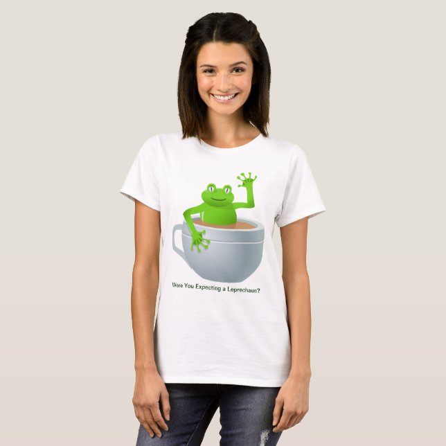 Frog in Tea St. Patrick's Day Womens T-Shirt (Front Full)
