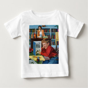 Frog in the Library Baby T-Shirt