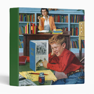 Frog in the Library Binder