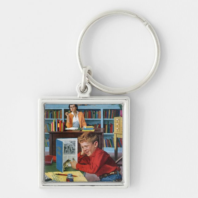 Frog in the Library Keychain (Front)
