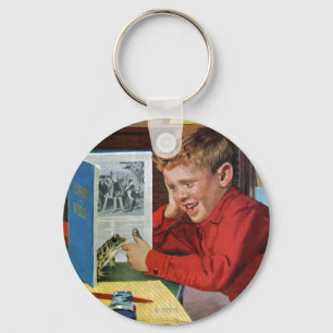 Frog in the Library Keychain