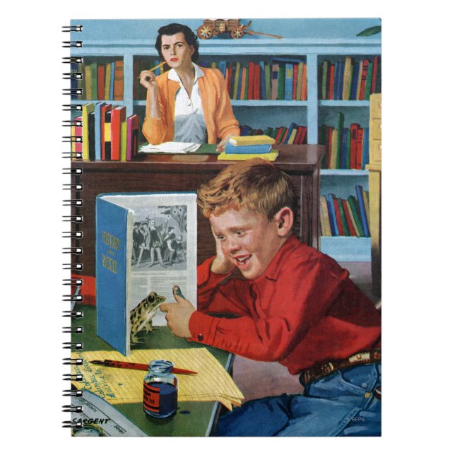 Frog in the Library Notebook (Front)