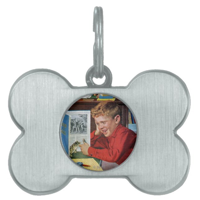 Frog in the Library Pet ID Tag (Front)