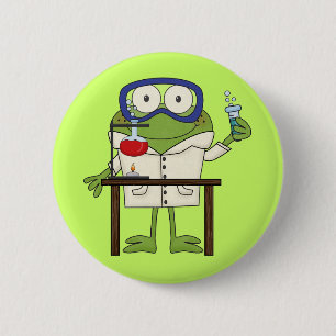 Frog in the Science Lab 2 Inch Round Button