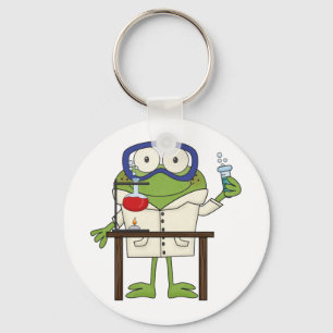 Frog in the Science Lab Keychain