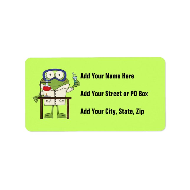 Frog in the Science Lab Label (Front)