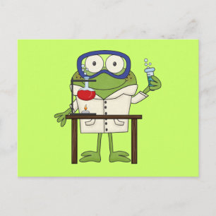 Frog in the Science Lab Postcard
