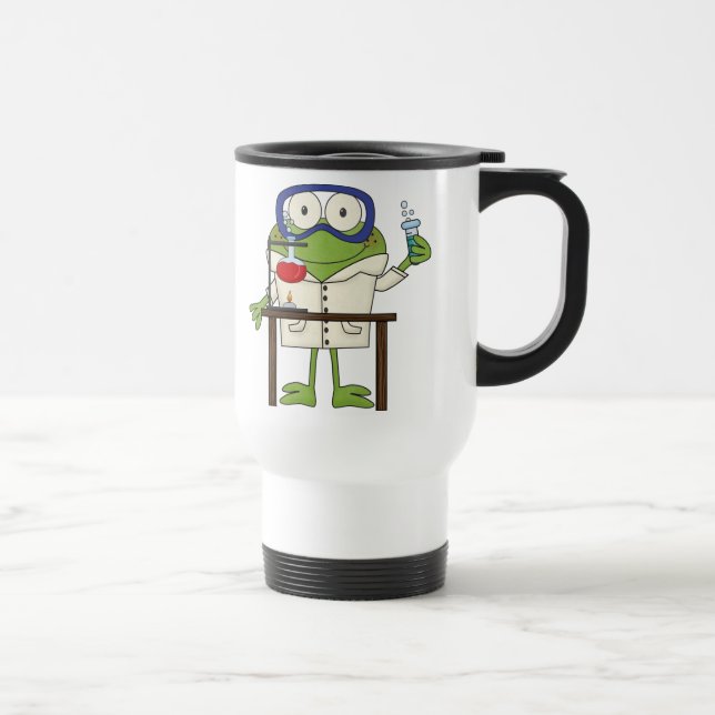 Frog in the Science Lab Travel Mug (Right)