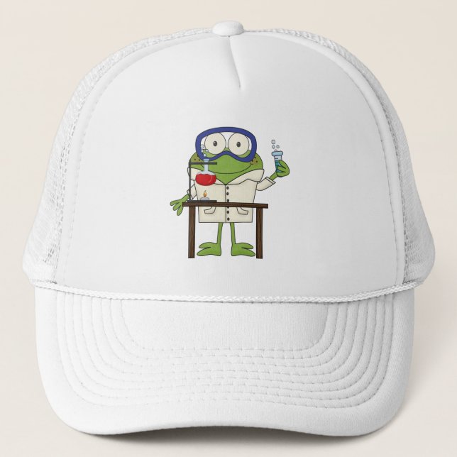 Frog in the Science Lab Trucker Hat (Front)