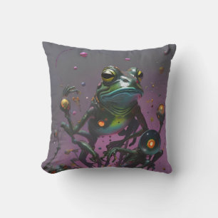 Frog It All II  Throw Pillow