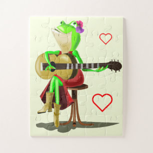 Frog Jouer Guitare Puzzle