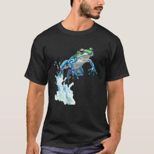 Frog Jumping, Water Splashing - Amphibian - Funny  T-Shirt