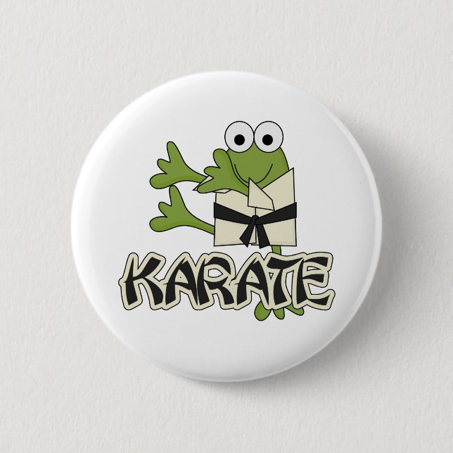 Frog Karate Tshirts and Gifts 2 Inch Round Button (Front)