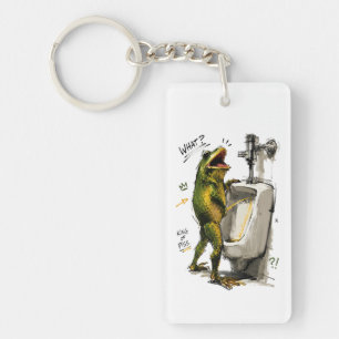 Frog King Bathroom Humour Keychain