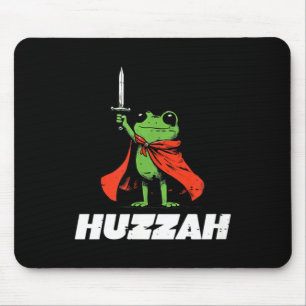 Frog Knight Sword Huzzah Medieval Funny Meme Men Mouse Pad