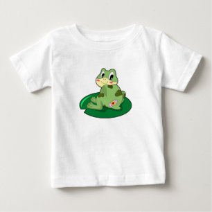 Frog Leaf Heart Plaster Baby T-Shirt